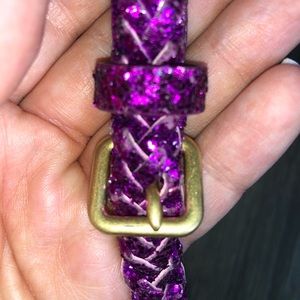 Girls purple glitter belt